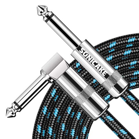 Instrument Cable (20ft/6m, Right Angle to Straight)