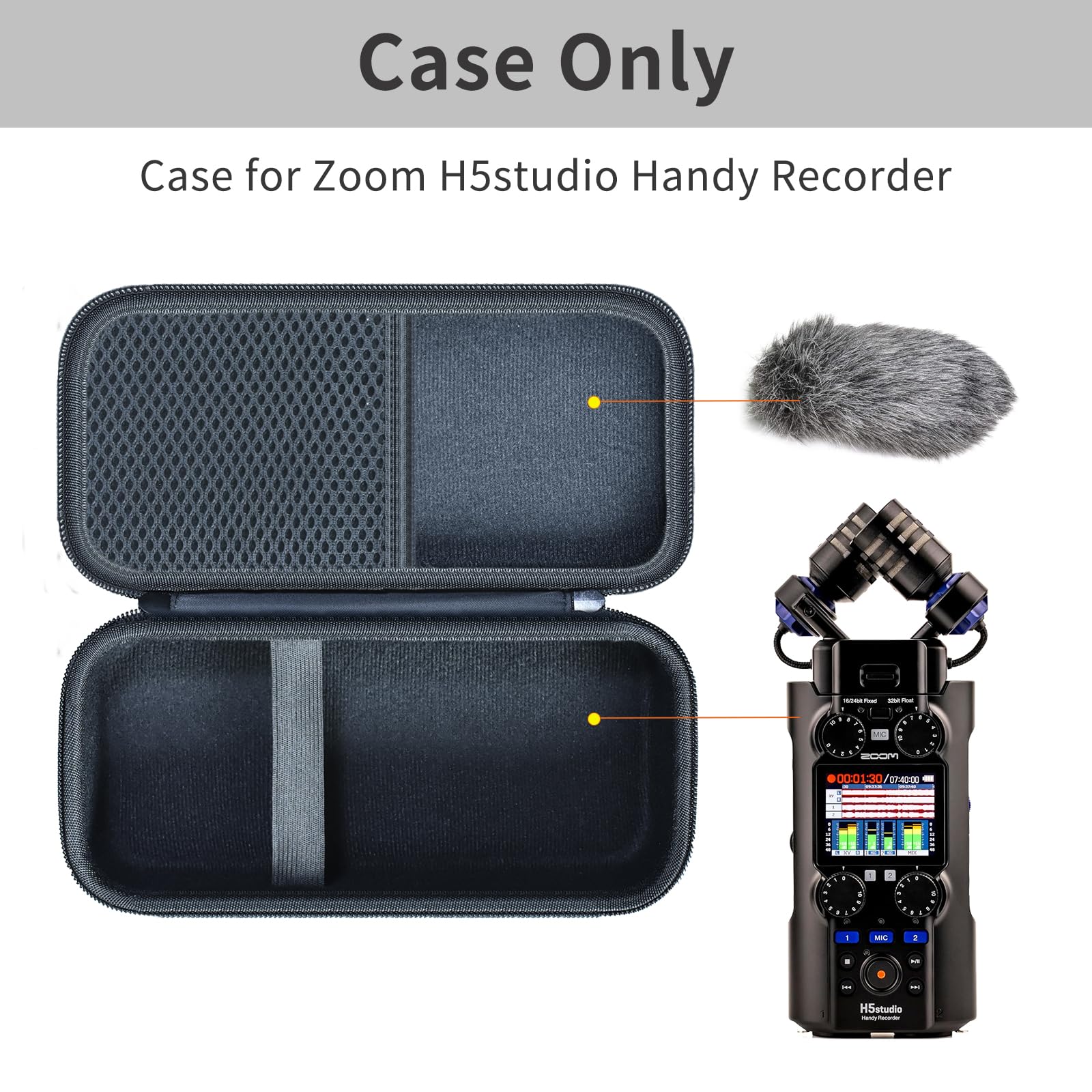 Case Compatible with Zoom H5studio Handy Recorder Microphone(Case Only)