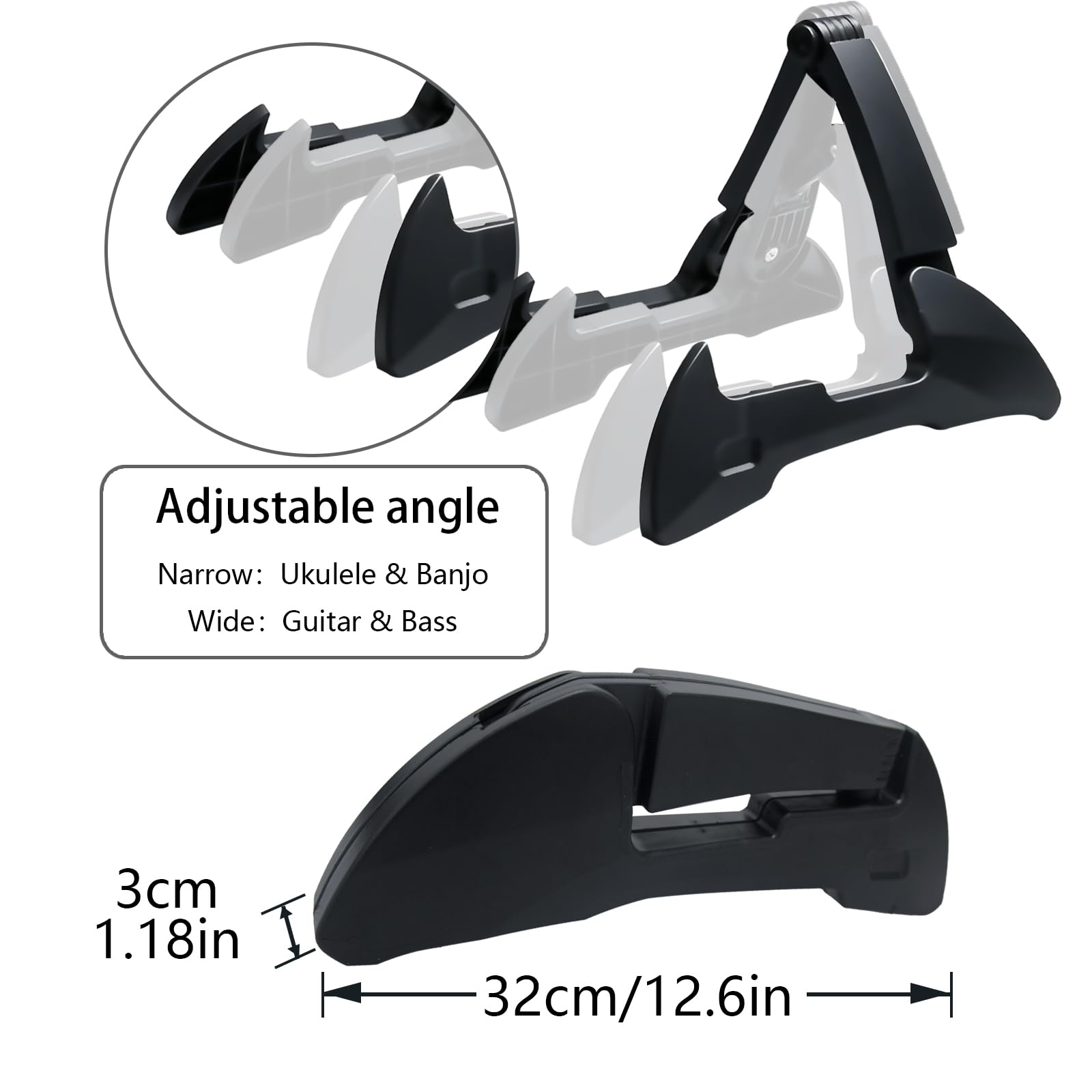 Cheerock Folding A-Frame Guitar Stand TPU Padded for Electric Acoustic Bass