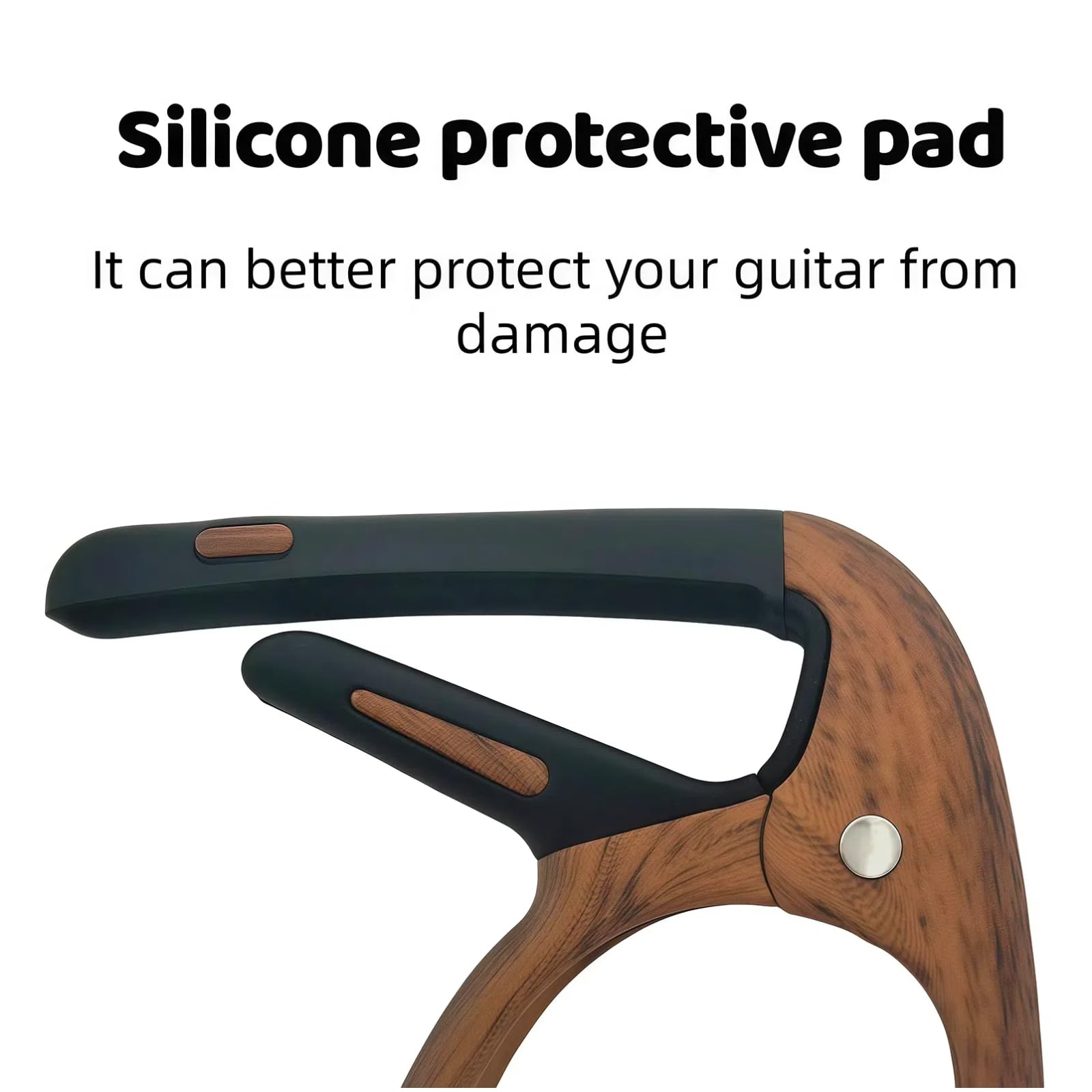 Nalu Guitar Capo for Acoustic Guitars, Electric Guitars, Ukuleles(Wood Grain 2 Pack)