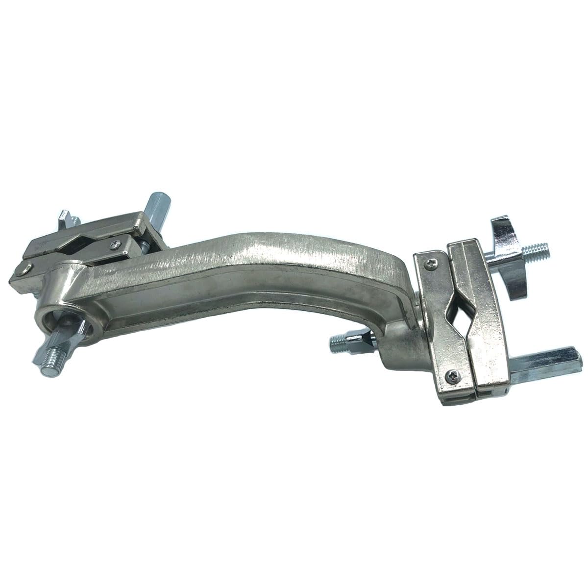 TUOREN Dual Drum Tilting Accessory Clamp 360° Rotating Double Drum Set Percussion Mounting Multi-Clamp Bracket for Cymbal Stand Hardware Accessories