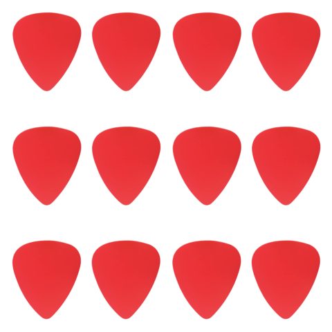 Exotic Plectrums ABS Plastic Red Guitar Or Bass Pick – 351 Shape – 3 Pack