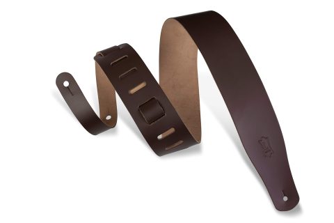 Levy’s Leathers Chrome-Tan Leather Guitar Strap, Dark Brown (M26-DBR)