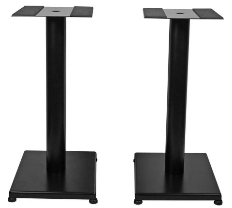 Rockville RS21B V2 Pair 21″ Steel Bookshelf Speaker/Monitor Stands, Black