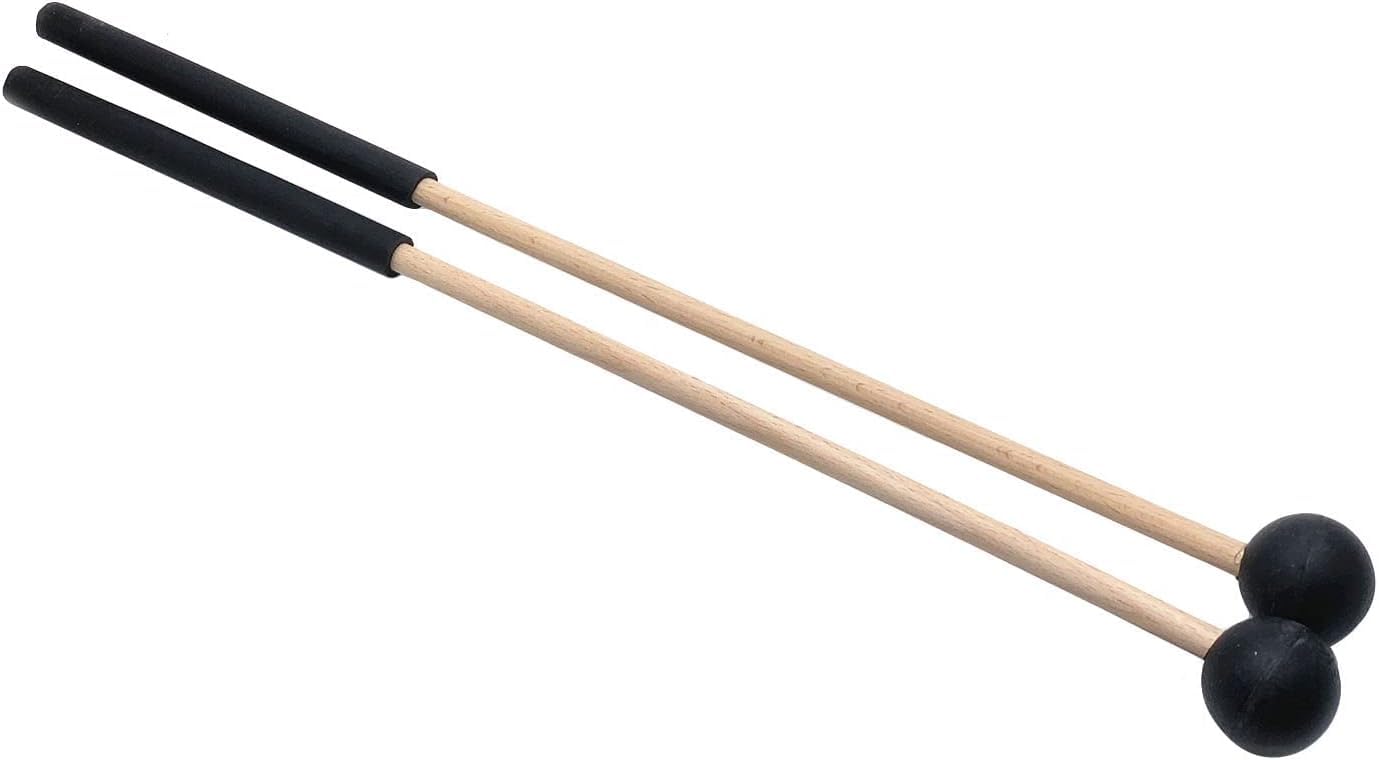 TUOREN Drumstick Bag with Floor Tom Hooks Includ 5 Pairs Drum Sticks Mallets Brushes Set Percussion Instrument Accessories for Beginners Drummer Practice Black