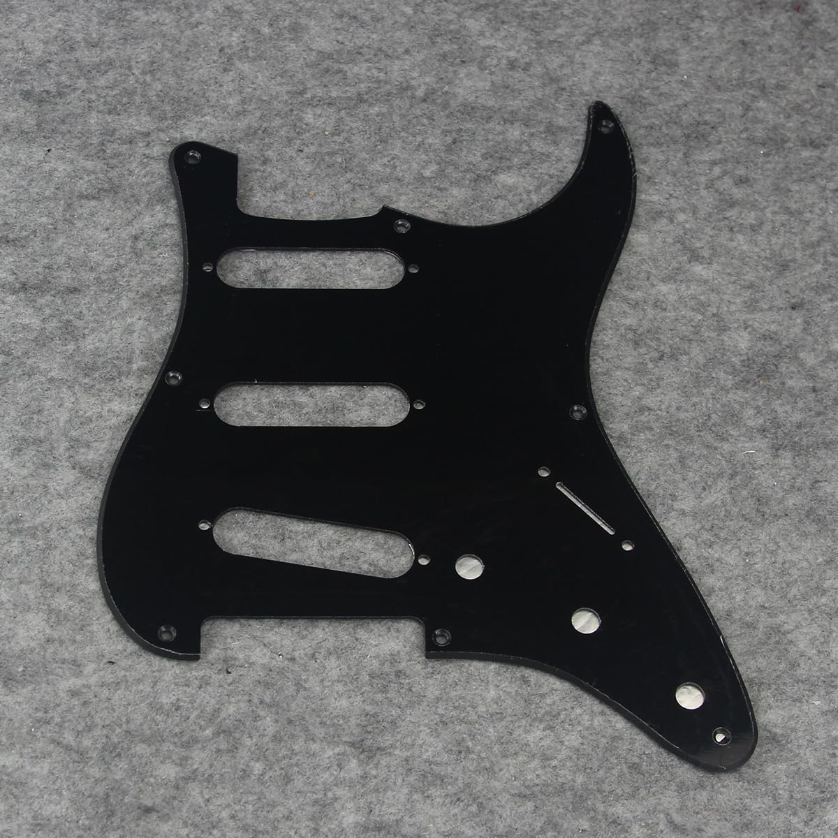 FLEOR 3Ply Black SSS 8 Hole Vintage ST Pickguard Backplate Tremolo Cavity Cover with Screw for Vintage ST Style Guitar Parts