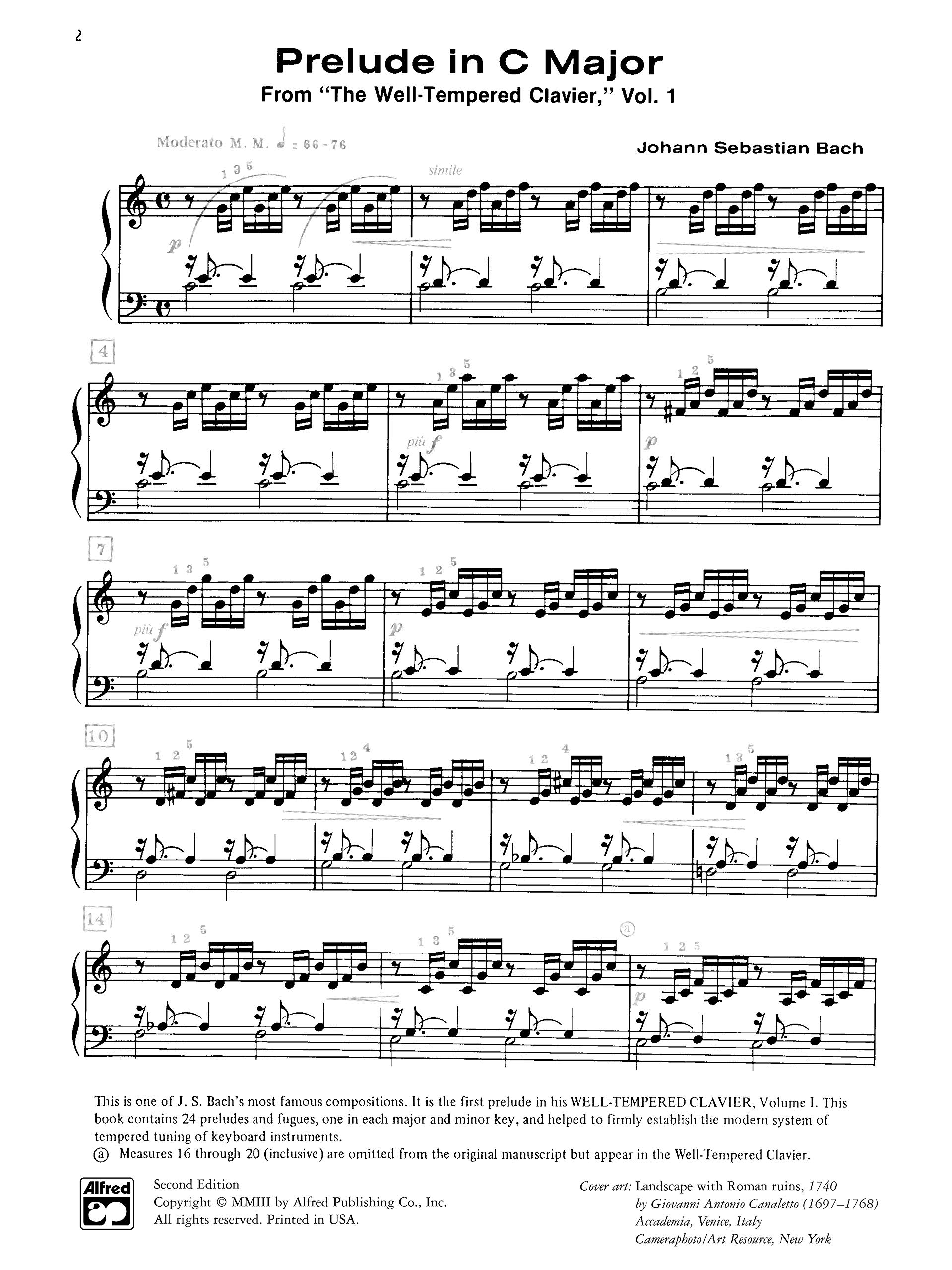 Prelude in C Major: Sheet (Alfred Masterwork Edition)