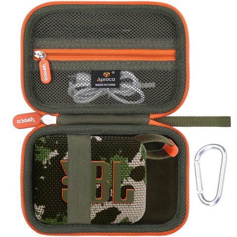 Aproca Case Compatible with JBL Go 4 / Go 3 Ultra-Portable Waterproof Dustproof Bluetooth Speaker, Portable Storage Bag for Accessories -Squad (Case Only)
