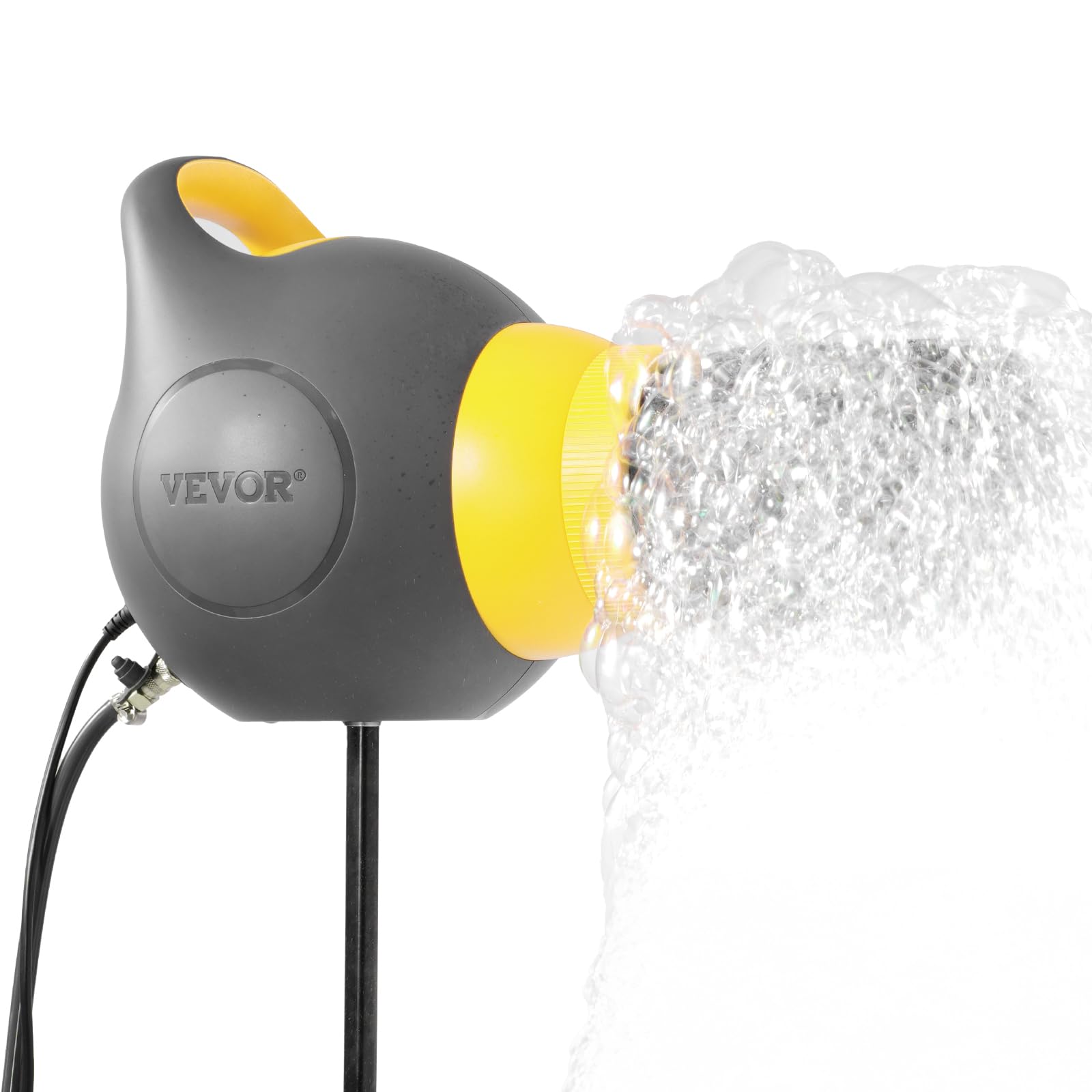 Vevor Foam Machine, 115 W Party Foam Cannon, Portable Foam Maker with Tripod Stand, Backyard, Pool, Outdoor Events, Birthdays, Celebrations, Grey and Yellow