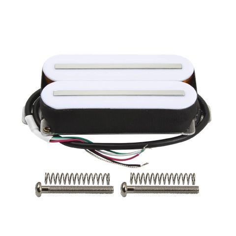 FLEOR Hot Dual Rail Humbucker Pickups Ceramic Electric Guitar Neck Pickup Humbucker, White