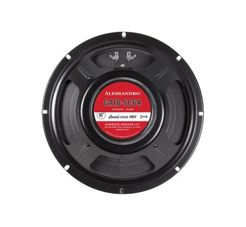 Eminence Signature Series GA10-SC64 10″ George Alessandro Guitar Speaker, 20 Watts at 8 Ohms