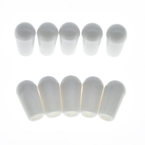 Dopro 10-Pack American #8-32 Thread 3-Way Toggle Switch Cap Tip Knob for USA Les Paul Pickup Selector/Switchcraft – White