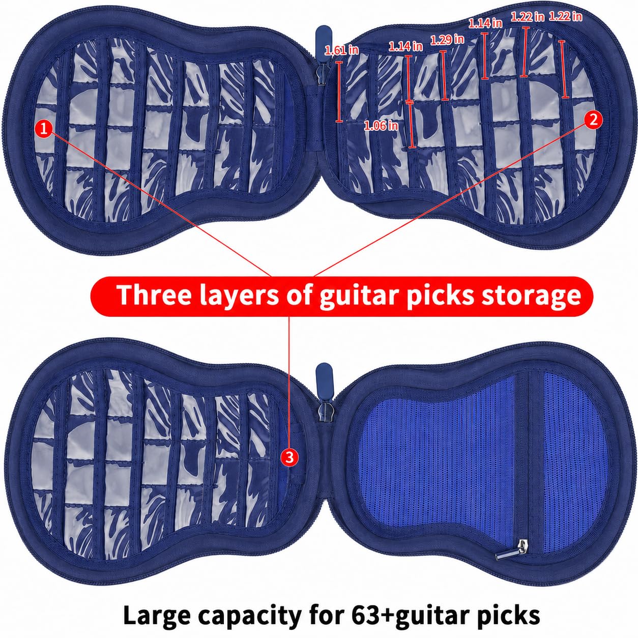 ANKHOH Guitar Pick Case for Fender/for Acoustic/for ChromaCast 63+ Slots