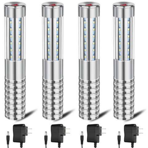 4 Pieces Strobe Baton Bottle Service Sparklers Bottle Service Light Bottle Handheld Light for Nightclubs Weddings Parties Activities Supplies (Silver)