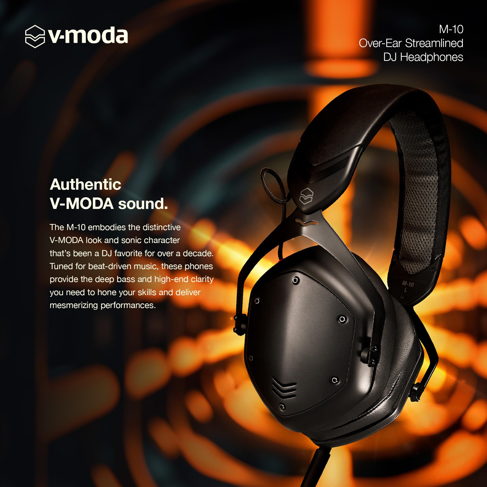 V-Moda M-10 Over-Ear DJ Headphones, Black