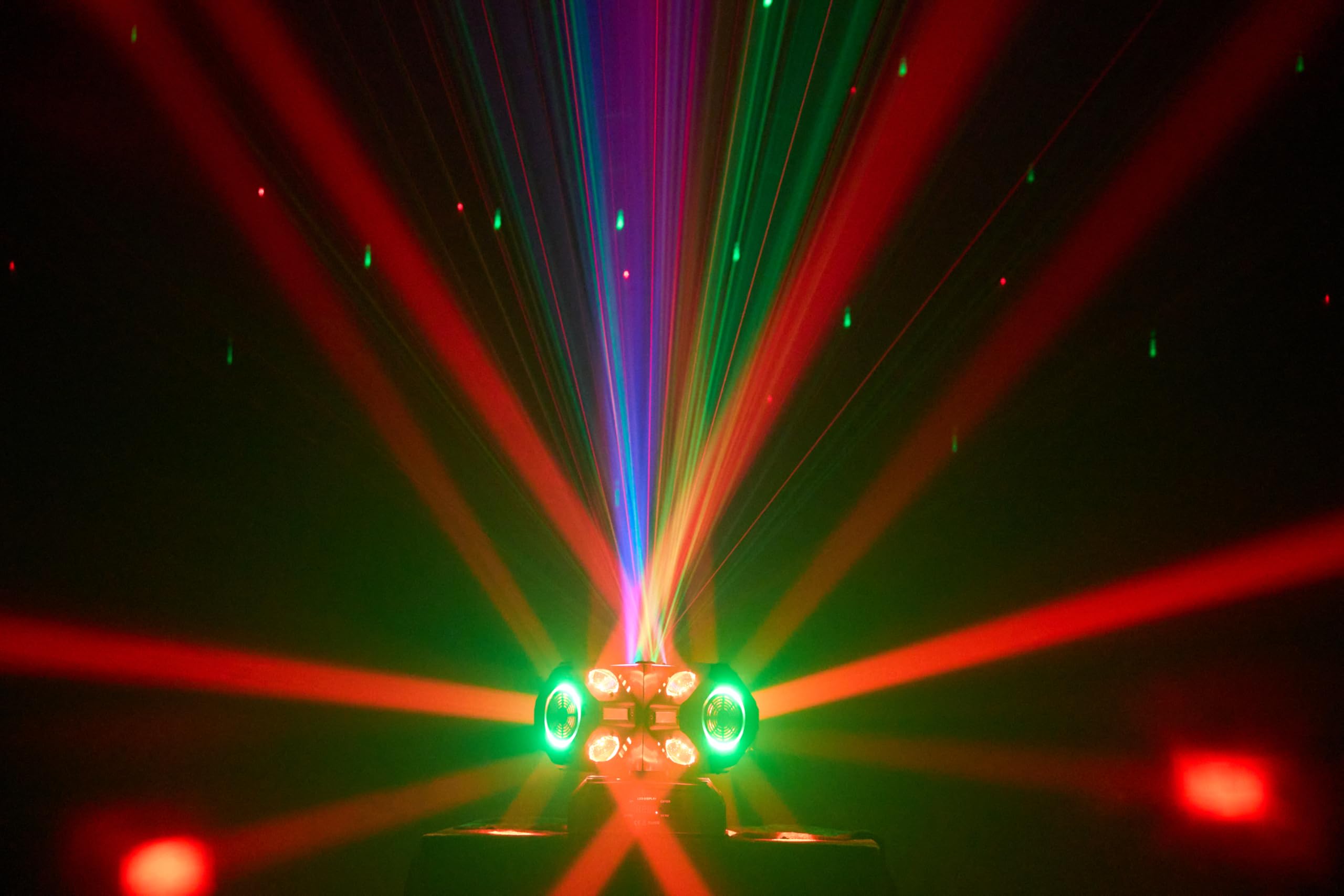 Moving Head DJ Lights 180W LED with 4 Rotating Head,16X10W RGBW 4-in-1 Multiple Effects Changing,21CH DMX-512/Sound Activated for Christmas KTV Wedding