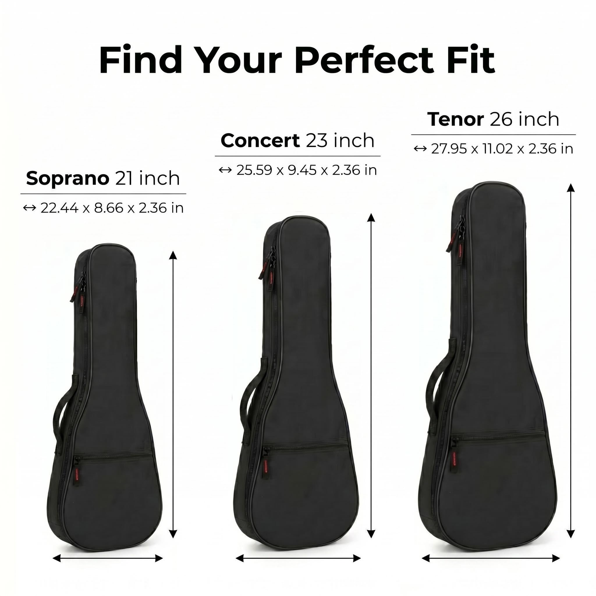 MUINS Ukulele Case,Ukulele Bag Soft Uke Fits Tenor ukuleles 25.6″-26.77″
