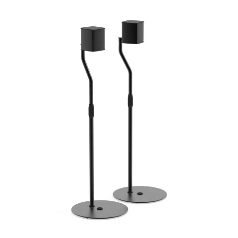 Kanto SLH Universal Height Adjustable Speaker Stands for Satellites up to 9 lbs (4 kg) | Pair | Black