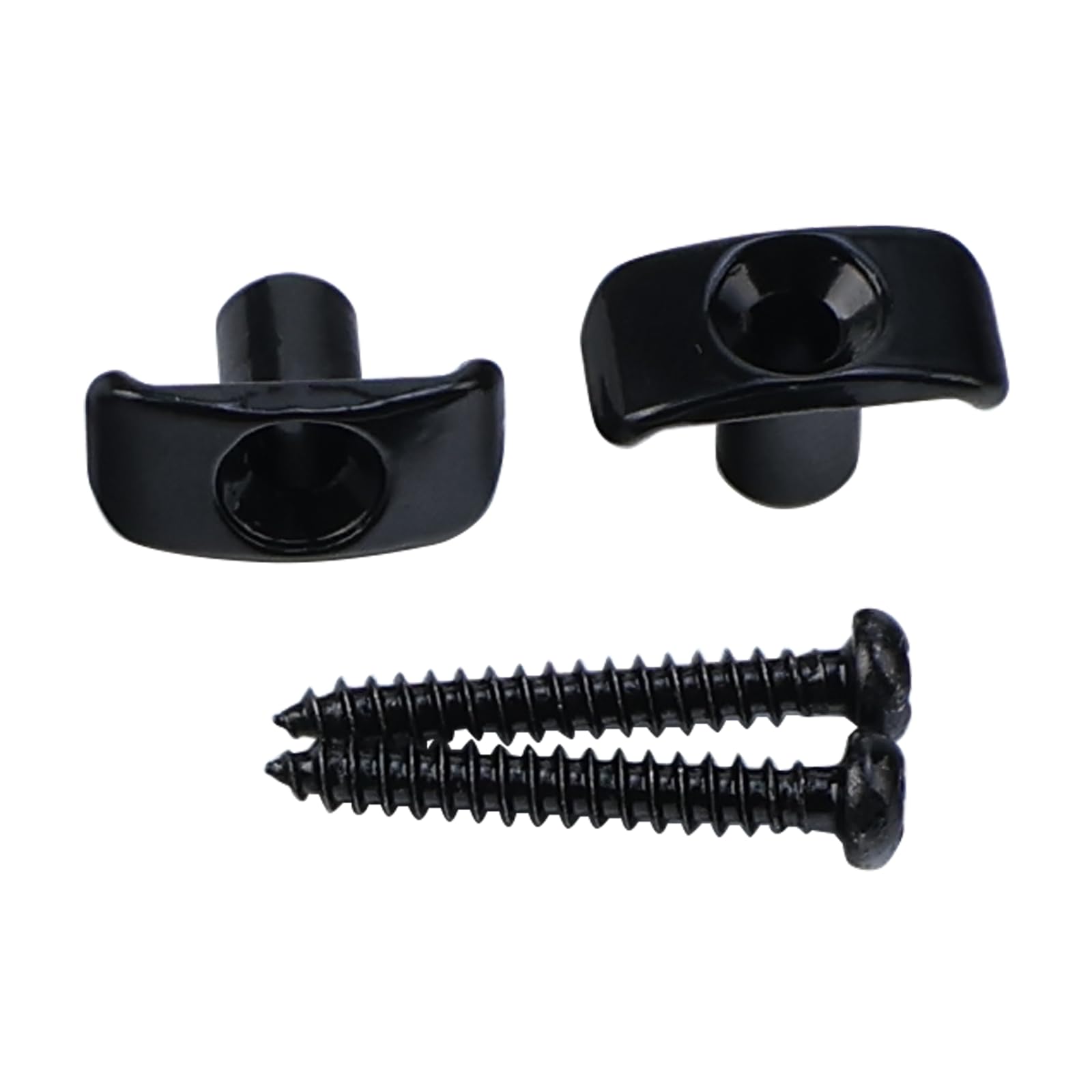 OVSAL 2 PCS Electric Guitar String Guide/Retainer Zinc Alloy String Trees for Electric Guitar Replacement Parts Black
