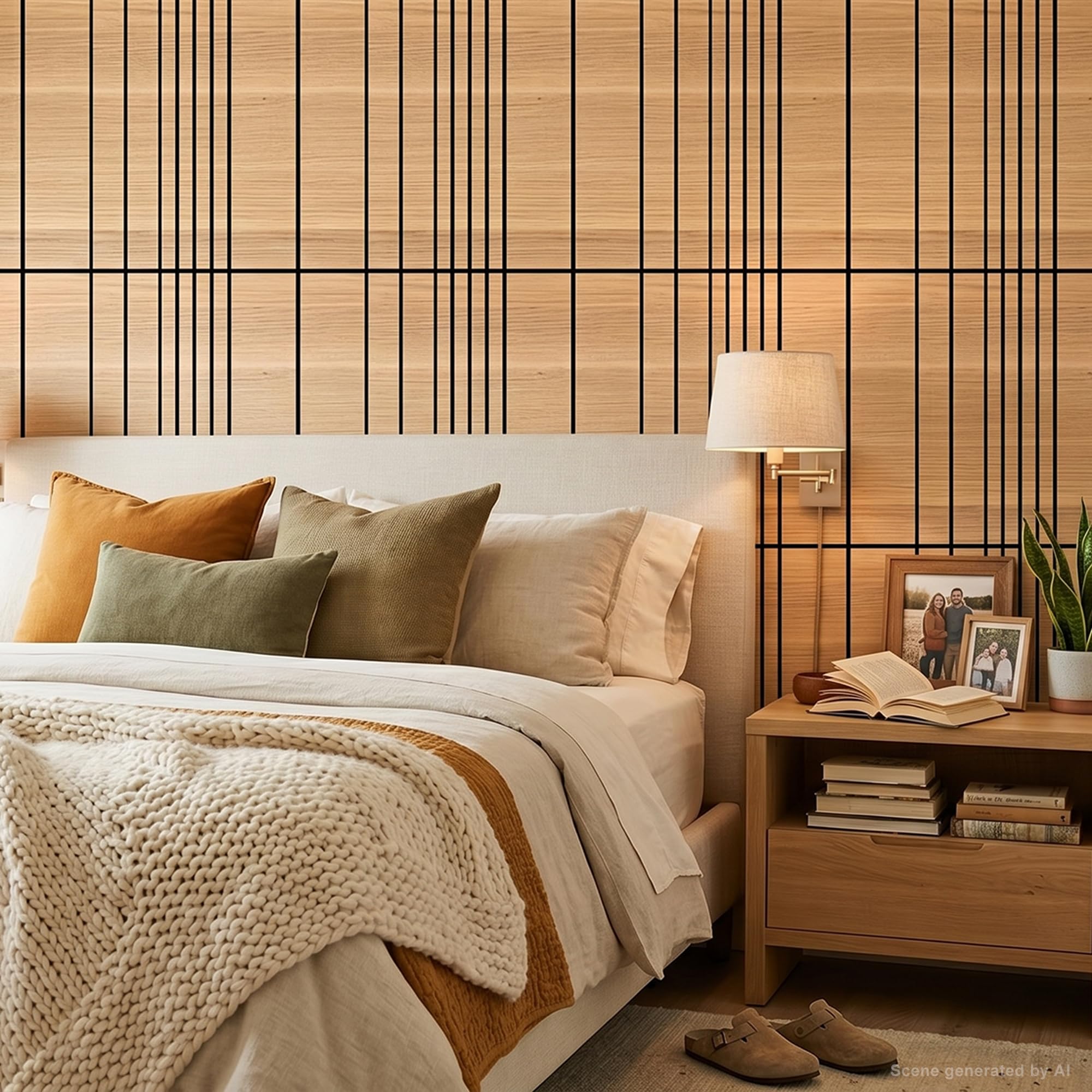WoveN SounD Acoustic Wall Panels, Natural Oak, 8 Pack, 23.6×23.6 in