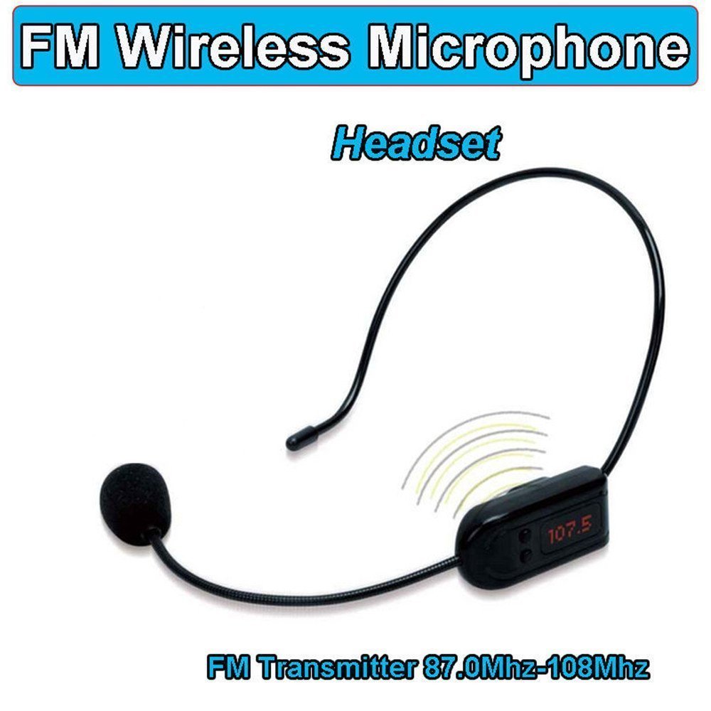 TiKeDa Wireless FM Condenser Microphone Headset