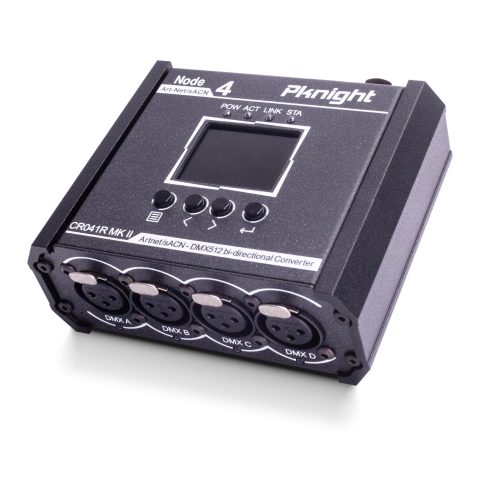 Pknight 3-Pin 4-Port Bidirectional ArtNet/sACN to DMX512 Node