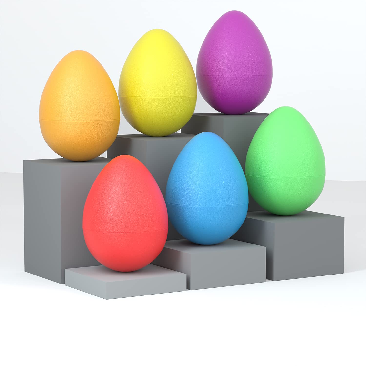 MUSCELL Egg Shakers,Professional Percussion Instruments with 6 Sounds for Live,Studio,Classroom Music, 36pcs in 6 colors w/Bottle Packing