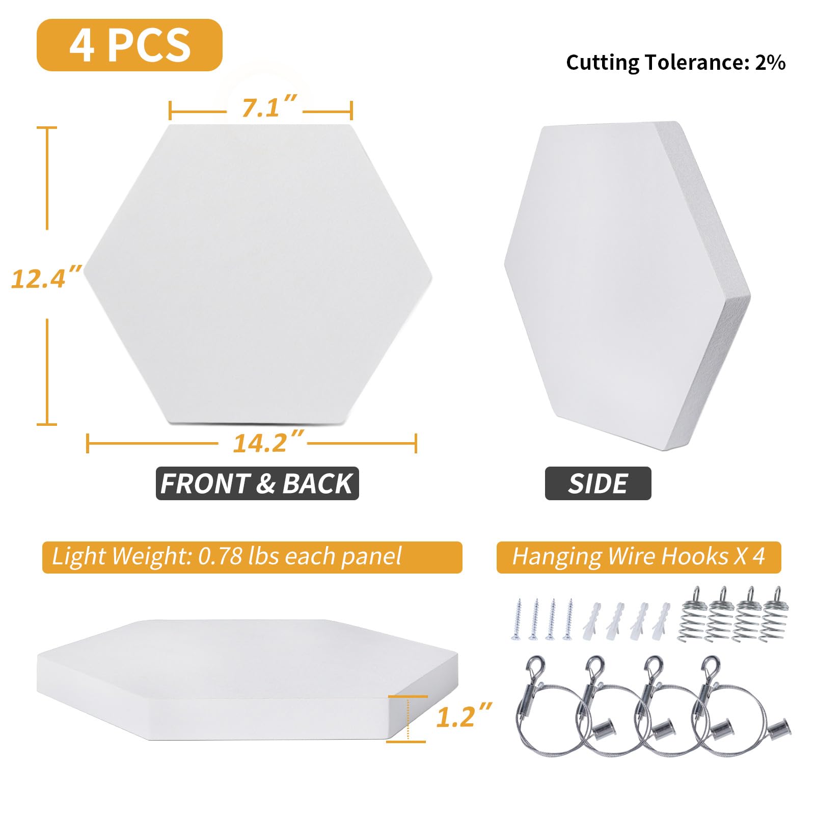 TroyStudio Acoustic Ceiling Panels – 12 X 12 X 1.2 Inches 4 Pcs Coated Fiberglass Hanging Drop Ceiling Tiles, Thick Sound Absorbing Wall Board for Office, Home Theater, Recording Studio