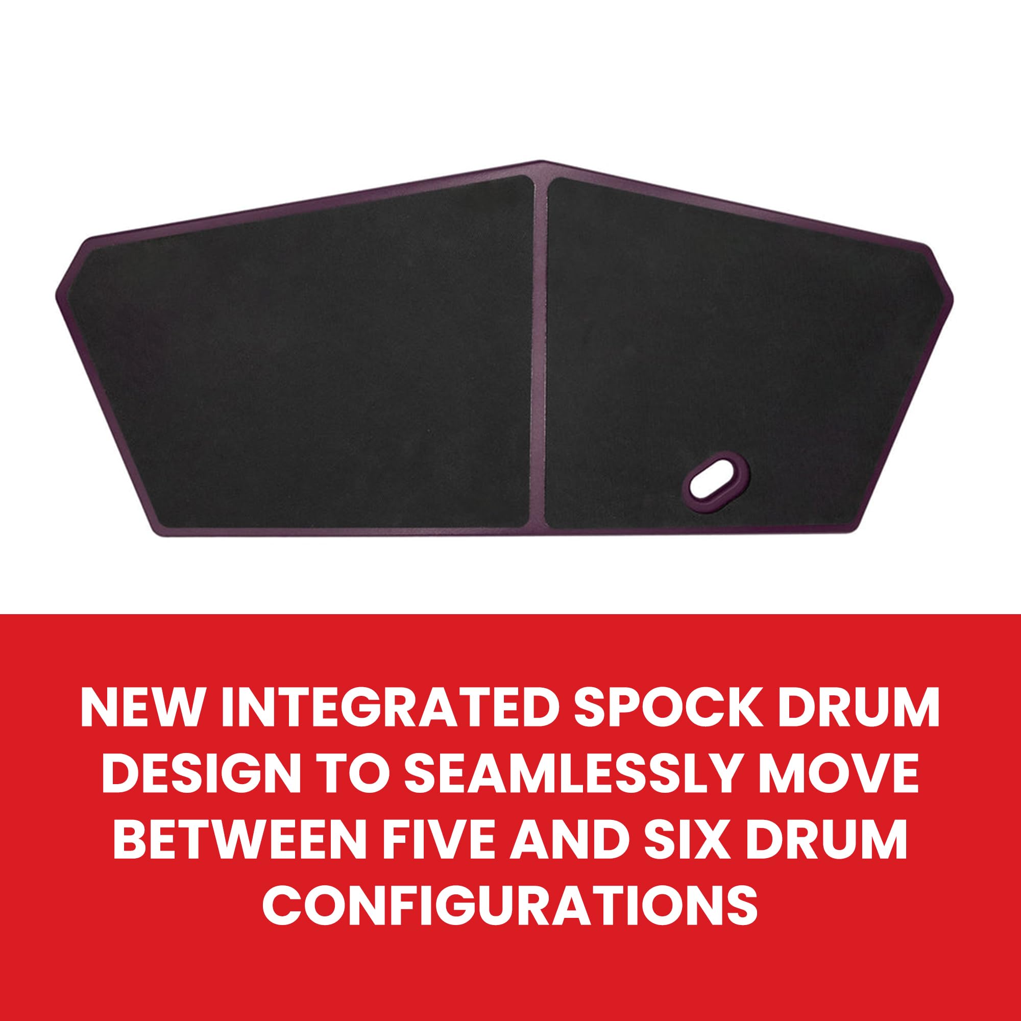 Vic Firth HHPQSR Heavy Hitter Quadropad Practice Pad with Rims – Small