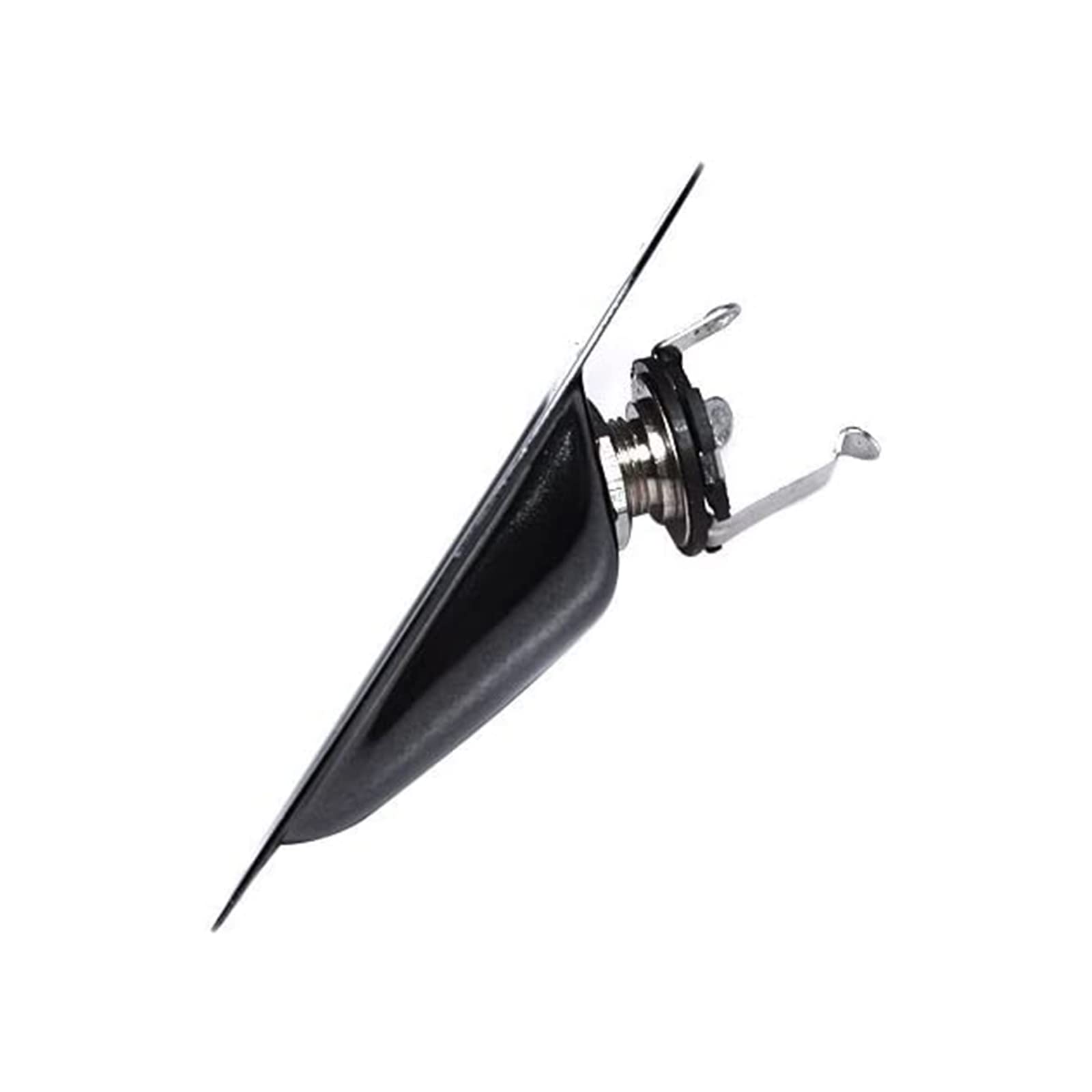 Cheerock Black Boat Style Guitar Jack Plate with Screws for Fender Strat