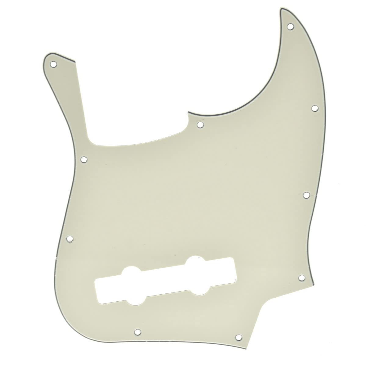 Dopro 5 String Jazz Bass Pick Guard J Bass Scratch Plate for USA/Mexican Fender 5 String Jazz Bass Aged White 3 Ply