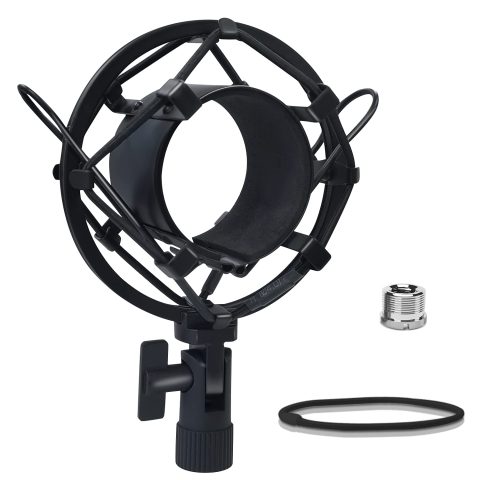 Boseen Microphone Shock Mount Mic Holder, Anti-Vibration Suspension Shock Mount Mic Holder Clip for 43mm-47mm Diameter Condenser Microphone
