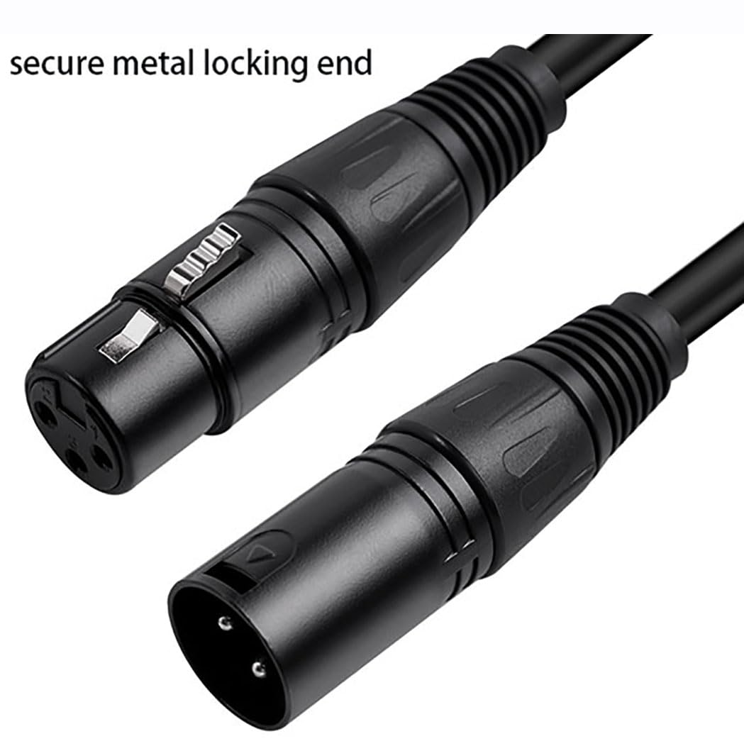 wonsung 4PCS 1m DMX Cables 512 XLR Cable 3.2ft 3 Pin True Male to Female for Microphone Stage Lights
