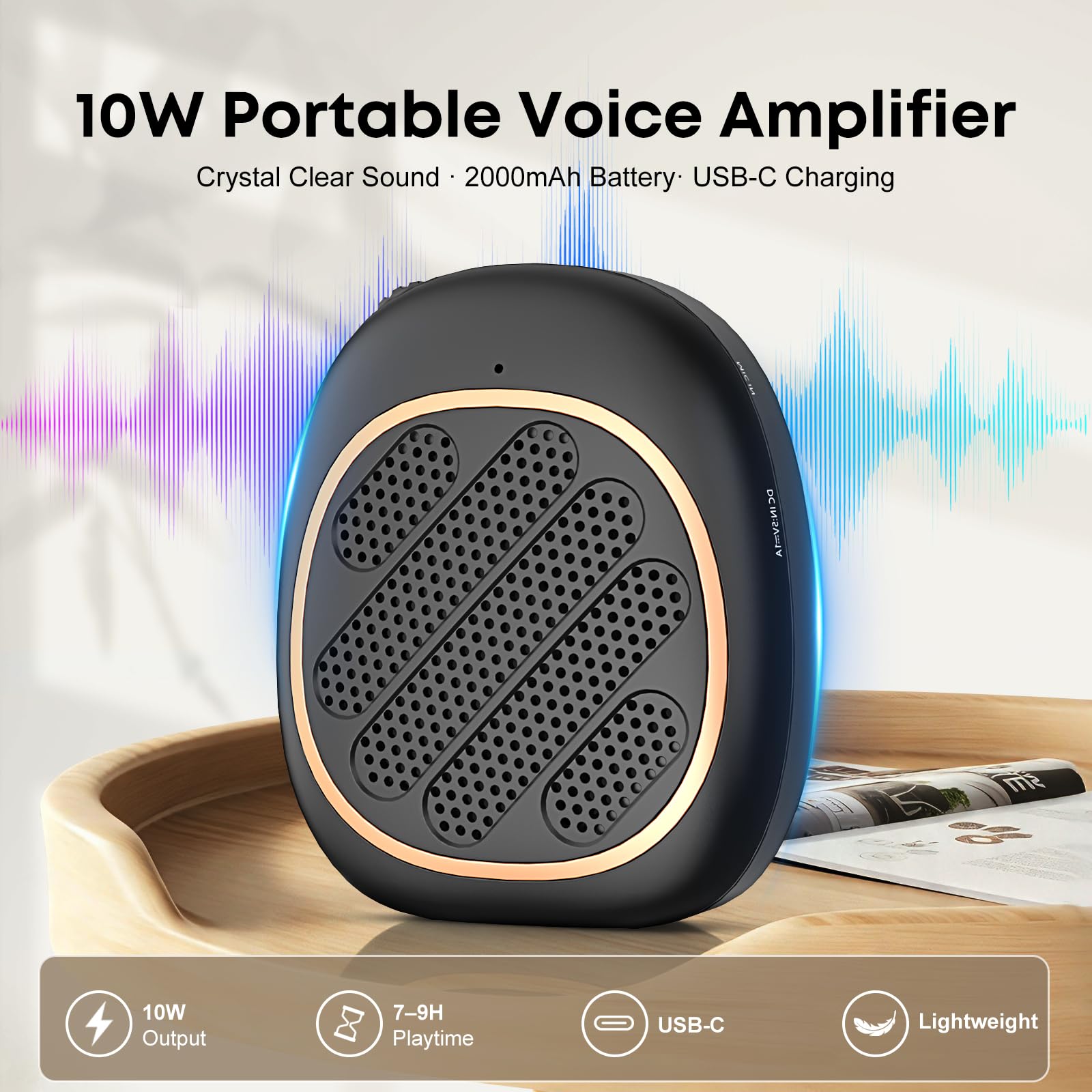 Bueuo Voice Amplifier10W Portable Speaker Microphone for Teachers
