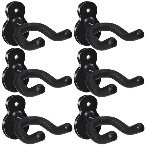 LALAOKS 6Pack Guitar Wall Mount Hanger for Guitar, Bass, Ukulele