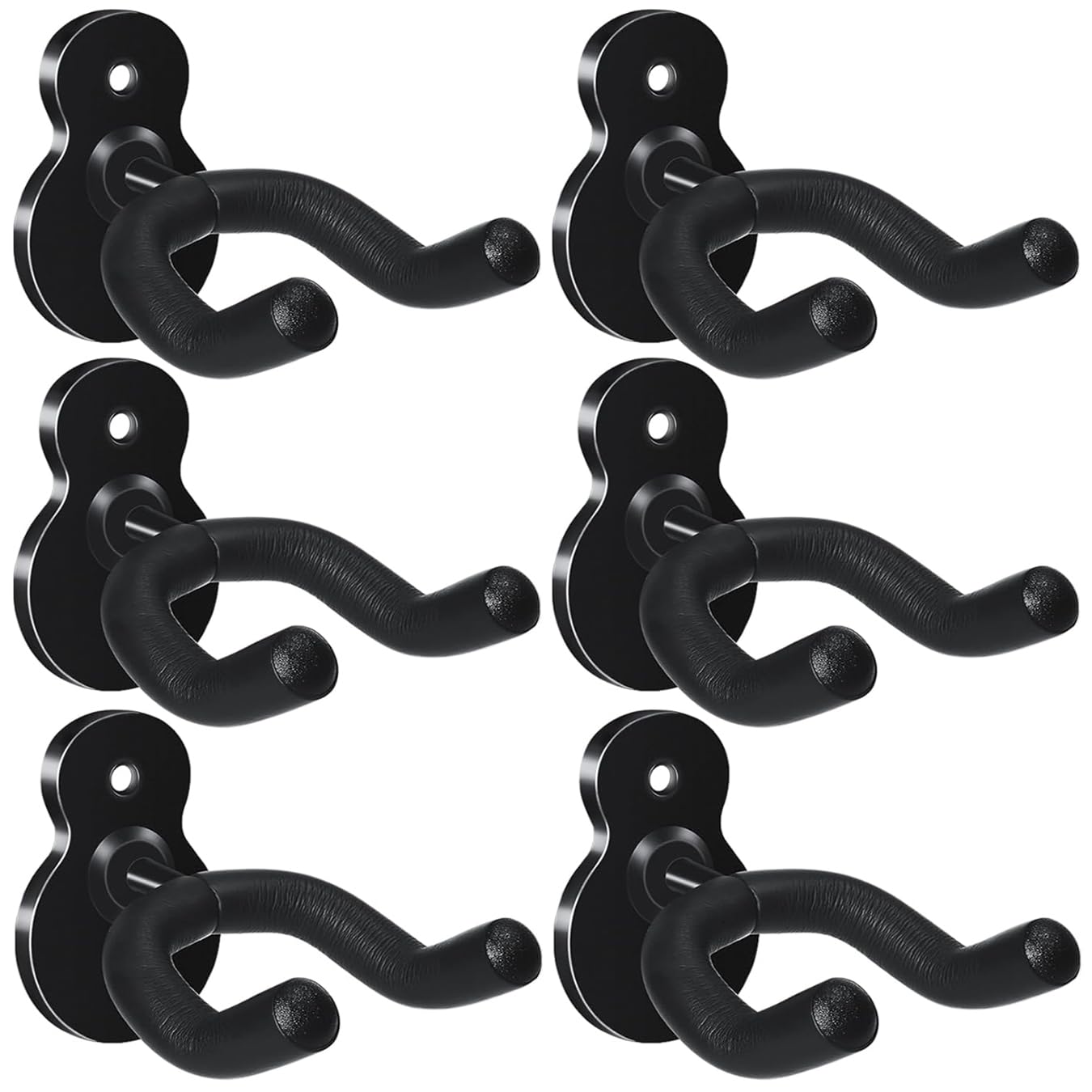 LALAOKS 6Pack Guitar Wall Mount Hanger for Guitar, Bass, Ukulele