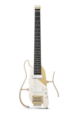 Donner HUSH X PRO Electric Guitar Kit – Smart Travel Guitar with Dozens of Preset Combinations, 7 Tone Sim Options, White-Luxe