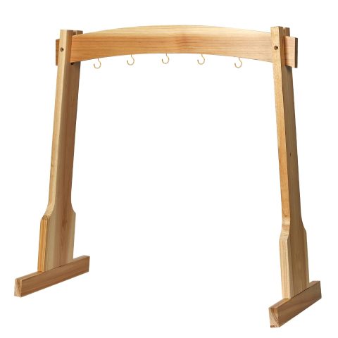 Amcortn Chime Stand for 5 Chimes, 14″ Gong Target Stands, Wind Chimes Wood Stand, Light & Portable Multipurpose Stand, Easy Assembly for Sound Healing, Meditation, Yoga