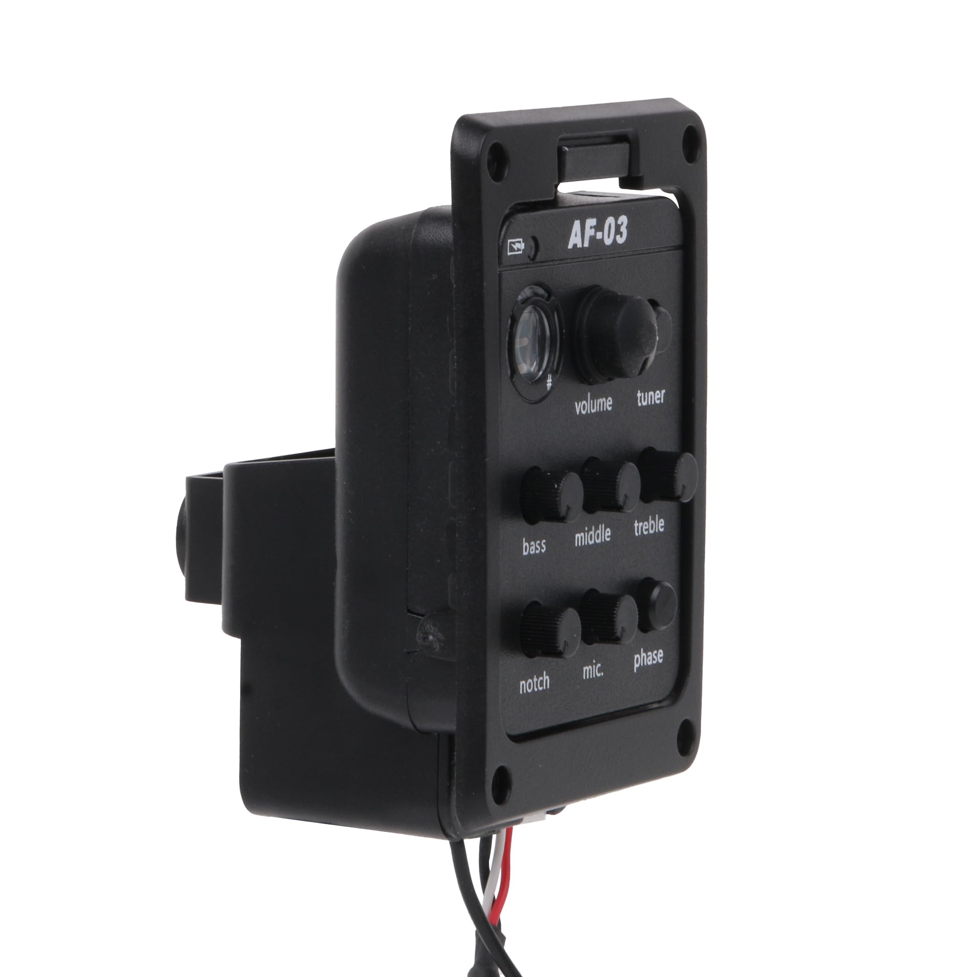 Plastic 301 Acoustic Guitar Preamp Pickup Guitar Pickup Tuner Preamp Black