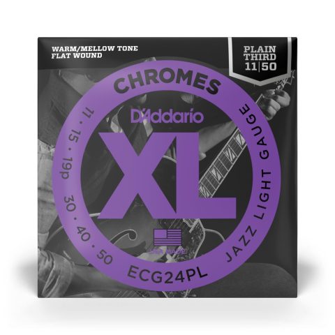 D’Addario XL Chromes Flatwound Strings ECG24-PL, 11-50