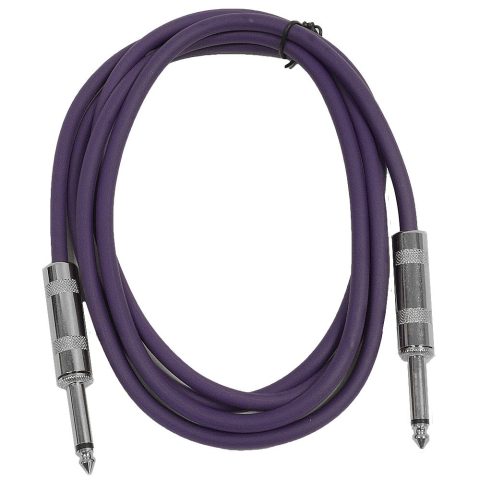 Seismic Audio – SASTSX-6 – 6 Foot TS 1/4″ Guitar, Instrument, or Patch Cable Purple