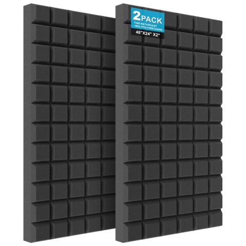 JBER 2 Pack Acoustic Foam Panels, 9 Blocks Sound Proof Foam Panels