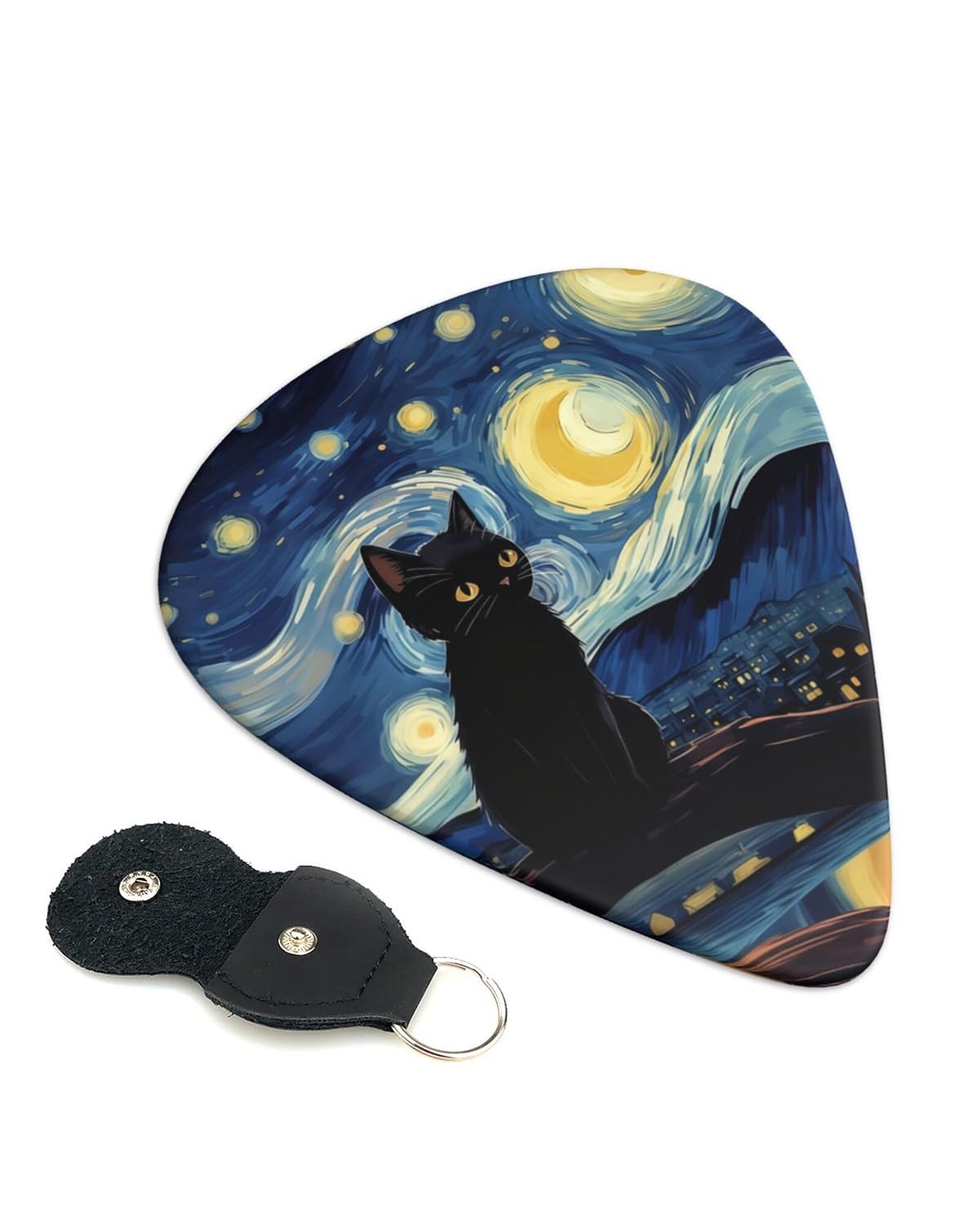 KWSAAHU 0.96mm Thick Guitar Picks – Starry Sky Cat