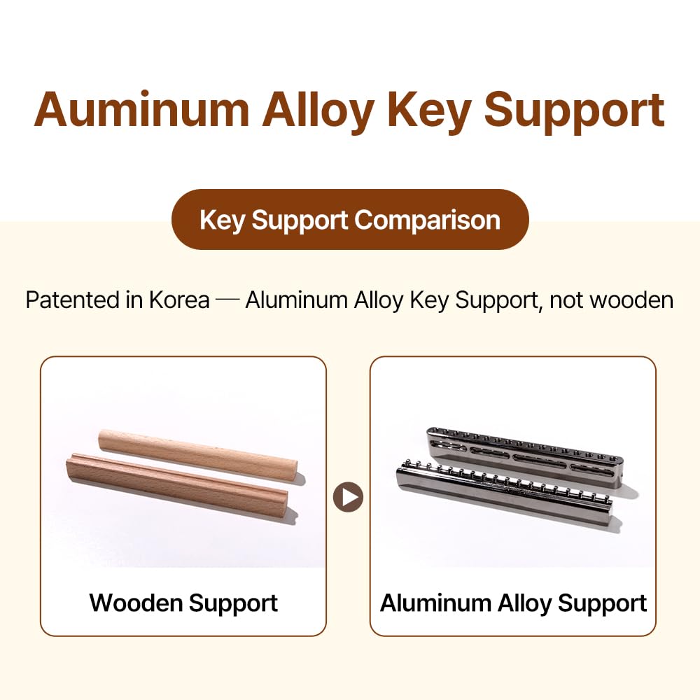 CUEL Kalimba Thumb Piano Finger Instrument 17 Keys Made in Korea Patented No Tuning Premium K-kalimba Musical Gift for Beginners Adults Kids