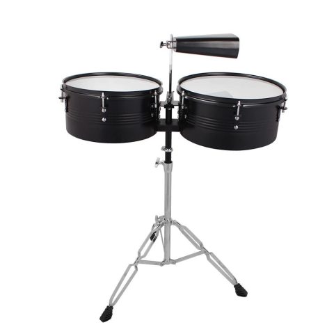Ktaxon 13 Inch & 14 Inch Timbales Drum Set, Black