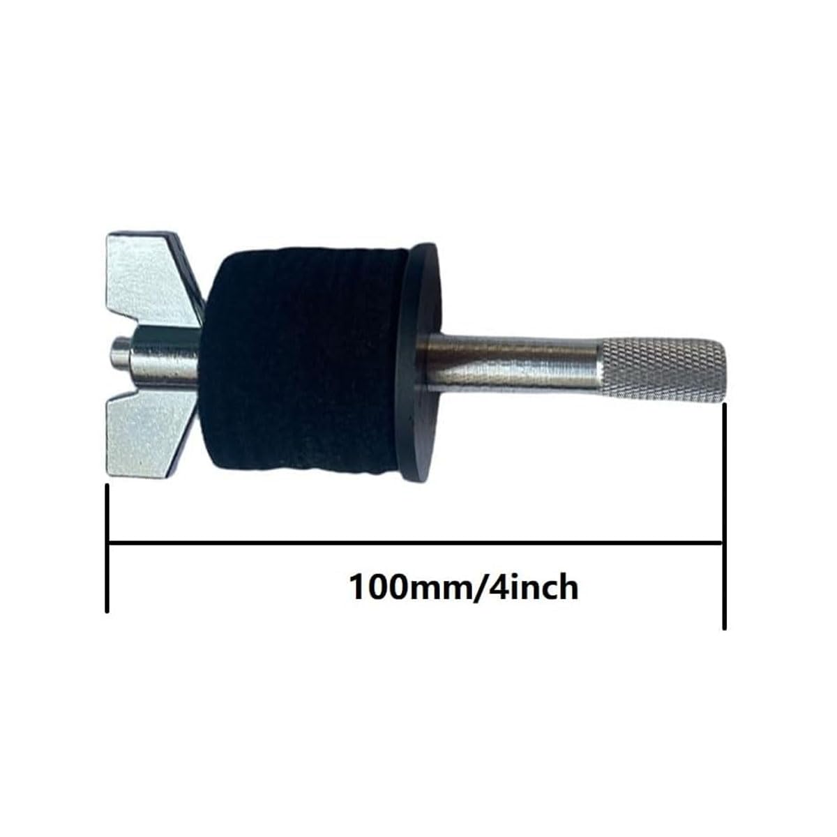 TUOREN 2Pcs Cymbal Stacker, 4 inch Cymbal Stacker Mount 8mm Thread Cymbal Stacker Attachment Percussion Instrument Accessories Wing Nut Black