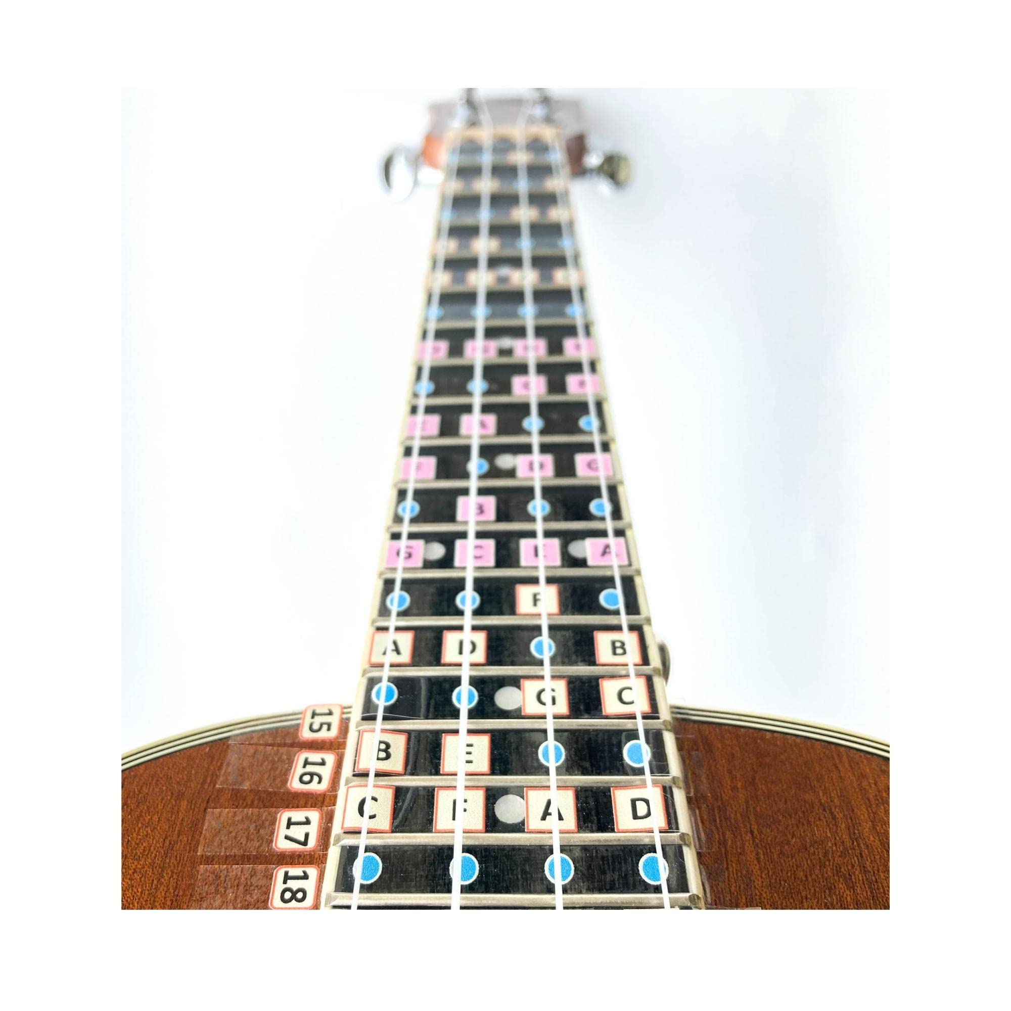 Fantastic Finger Guide for Soprano Ukulele | Concert Tenor Ukulele | Fretboard Stickers | Learn to Play | Frets 1-20