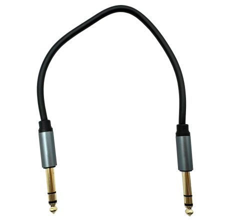 Halokny 6.35mm to 6.35mm Instrument Cable, Golden Plated 1/4 Inch Male to Male TRS Stereo Audio Jack for Electric Guitar, Bass, Amplifier, Speaker, Mixer 1FT/0.3M (Male to Male TRS 1Ft)