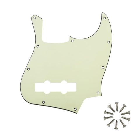 Phrilam 10-Hole Jazz Bass Pickguard for FD 4 String Bass, Mint Green 3Ply