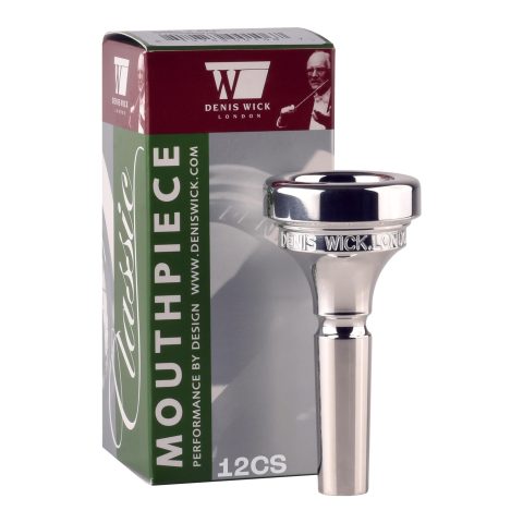 Denis Wick Classic Trombone Mouthpiece Silver Plated, 5880-12CS – V-Type Design for Focused Tone & Smooth Response – Small Shank Trombone Accessory for Clear Articulation – 24.7 x 6.5 x 6.1mm